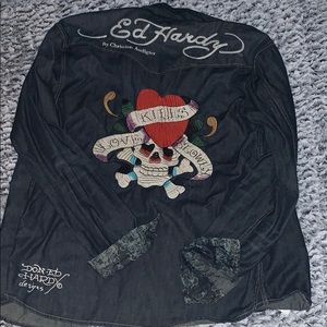 RARE Ed Hardy jean jacket